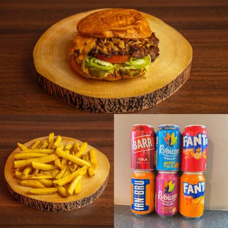 Ft Special (Hot) Burger + Skin-On Fries + Can