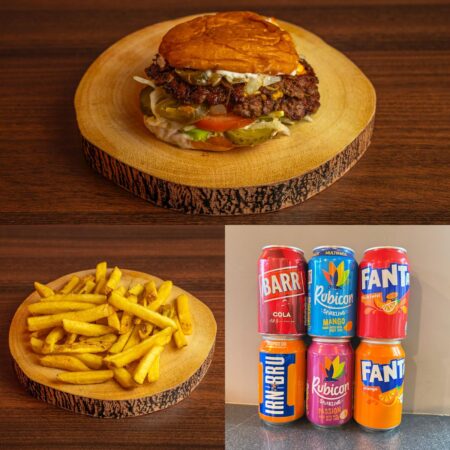 Ft Absolute (Mild) Burger + Skin-On Fries + Can