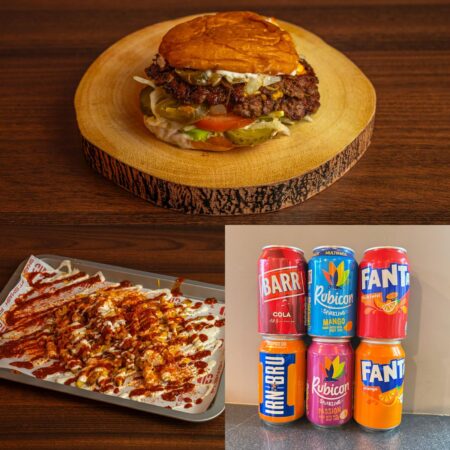 Ft Absolute (Mild) Burger + Supremacy Loaded Chicken Fries + Can