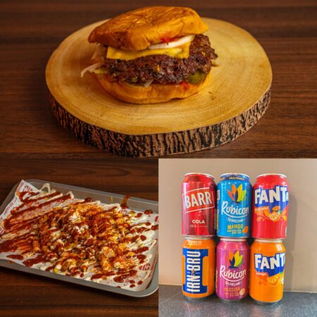 Ft Classic Burger + Supremacy Loaded Chicken Fries + Can